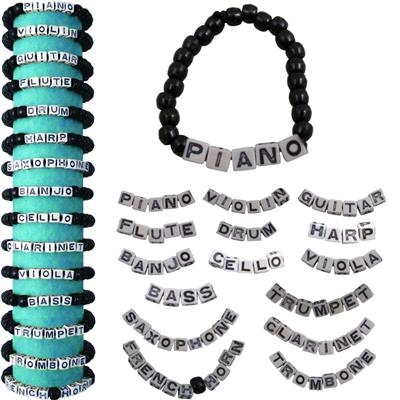 Instrument Name Beaded Bracelet / Assorted Instrument Names