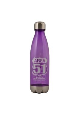 PURPLE BOTTLE WITH METALLIC CAP & AREA 51 SHIELD LOGO (Holds 25oz)