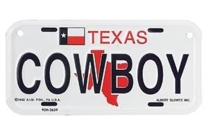 Cowboy Bike Plate