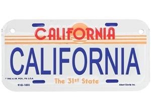 California Bike Plate