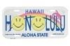 Honolulu w/ Smiley License Plate