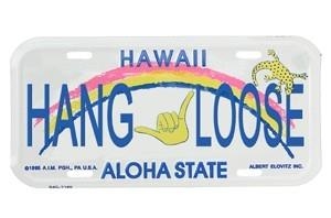 Hang Loose License Plate
