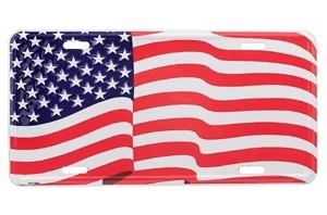 American Flag License Plate