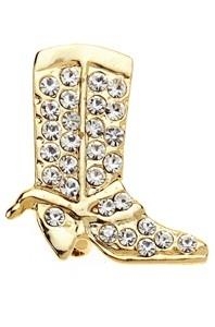 Rhinestone Boot Brooch