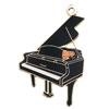 Black Grand Piano Music Keychain