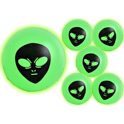 Alien Glow in the Dark Ball - 12 PCS